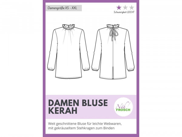 Schnittmuster KERAH Damen Bluse by Nähfrosch