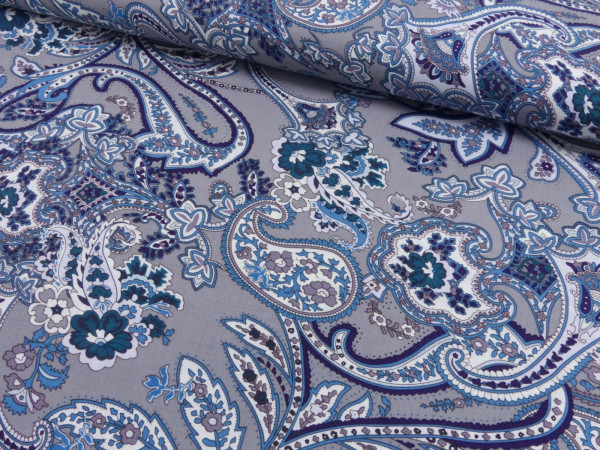 Viskose Digitaldruck Paisley