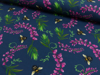 French Terry Digital Druck - Bumblebee Love - BEE FLOWER French Terry Digital Druck - Bumblebee Love - BEE FLOWER