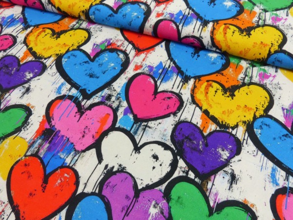 Canvas Digital Druck Graffiti Heartbeat