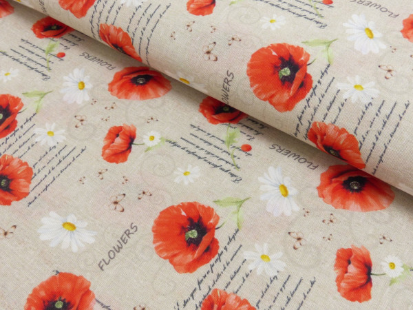 Deko Digital Druck Klatschmohn
