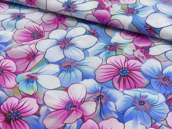 Viskose Druck Blüten