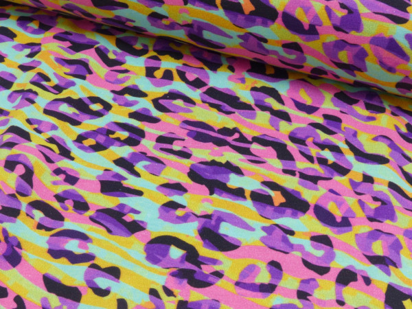 Baumwoll Jersey Digital Druck Leo und Zebra