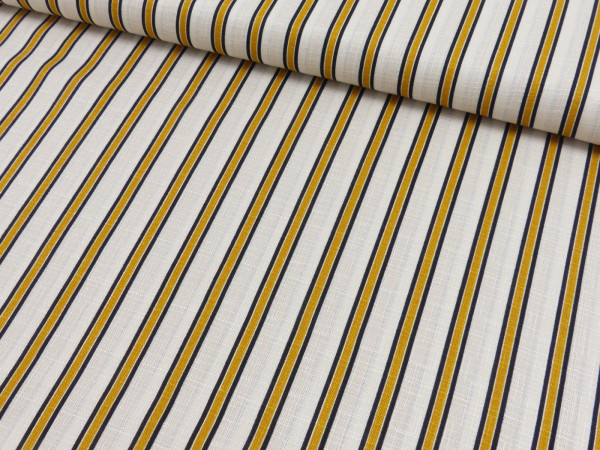 Baumwoll Leinen Druck Streifen 'Italy'