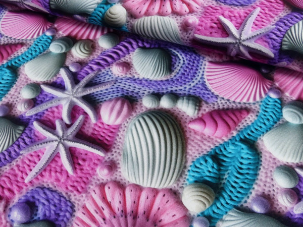 Canvas Digital Druck Muschel Seestern