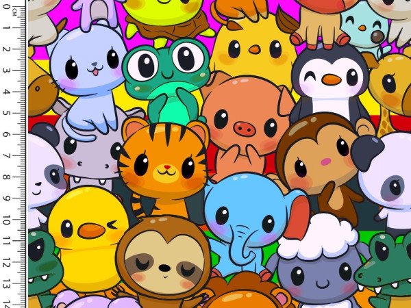 Alpenfleece Digital Druck Colourful Animals