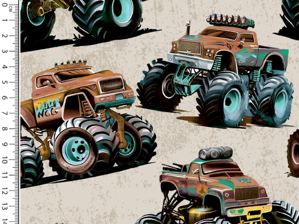 Alpenfleece Digital Druck Monstertruck