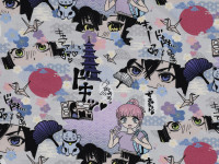 Baumwoll Jersey Digitaldruck Manga Baumwoll Jersey Digitaldruck Manga