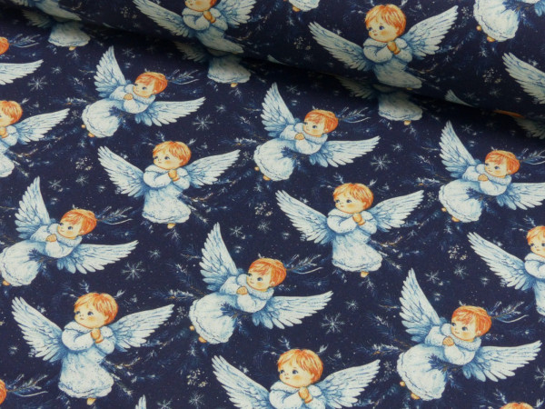 Baumwoll Popeline Weihnachten Engel