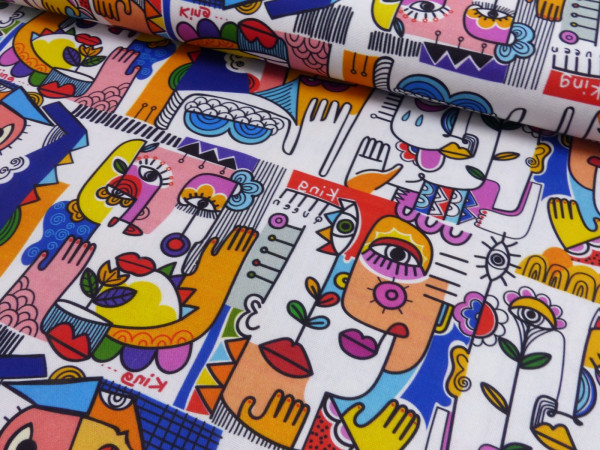 Canvas Digital Druck Funky Face