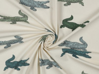 Vorschau: Baumwoll Jersey Druck Krokodil Vorschau: Baumwoll Jersey Druck Krokodil