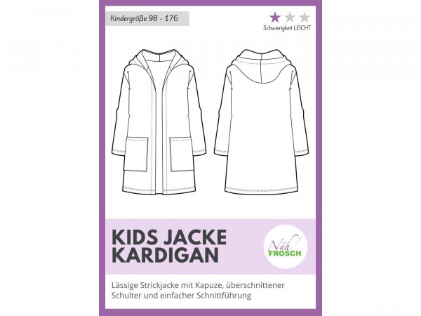 Schnittmuster KARDIGAN Kinder Strickjacke by Nähfrosch