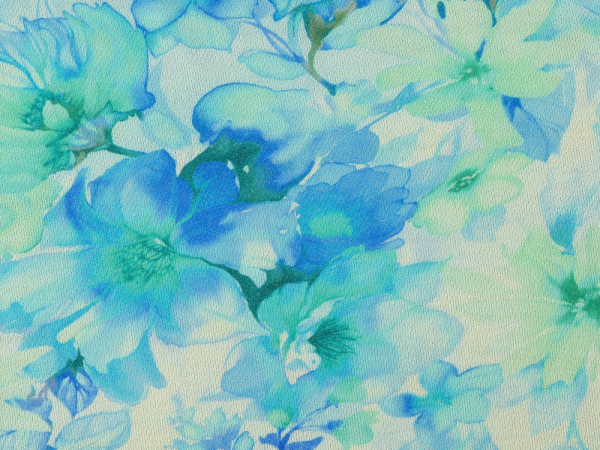 Viskose Strick Digitaldruck Blumen