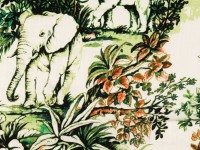 Viskose Leinen Druck Elefant Viskose Leinen Druck Elefant