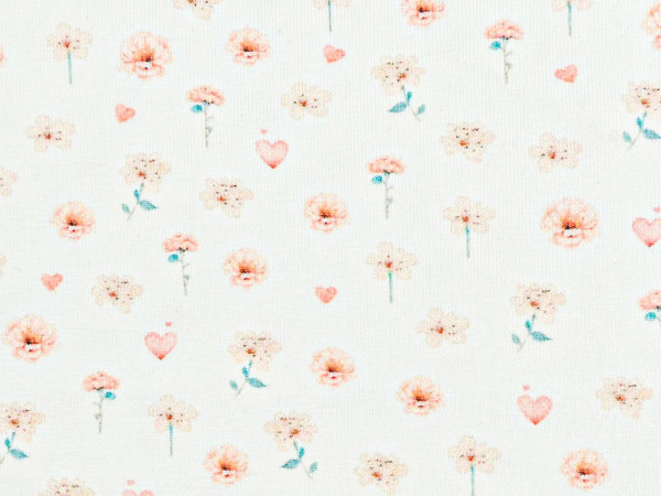 Baumwoll Jersey Digital Druck Blumen