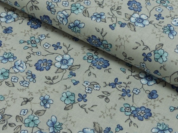 Baumwoll Druck Floral Caroline