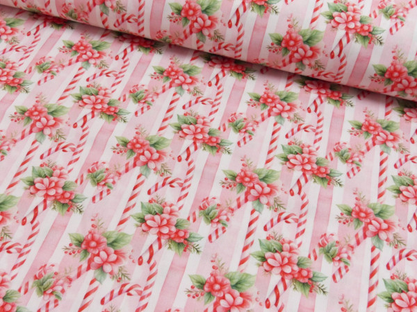 Baumwoll Popeline Druck Weihnachten