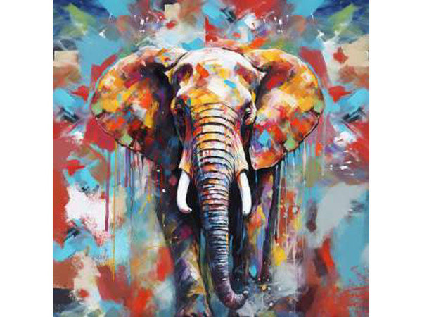 Panel Druck "Elephant" - schwere Webware für Kissen, Taschen etc.