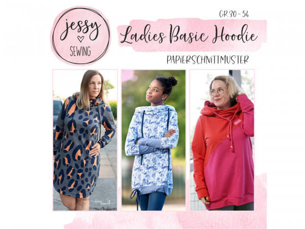 Schnittmuster Ladies Basic Hoodie by Jessy Sewing