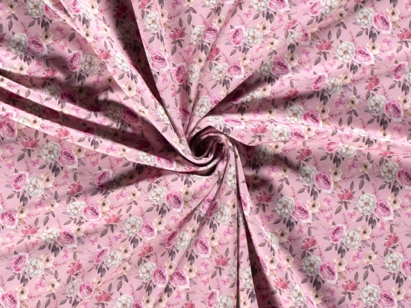 French Terry Druck Blumen