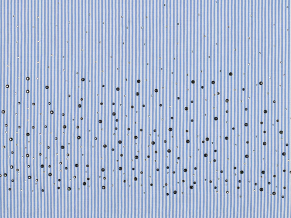 Baumwoll Streifen Strass Bordüre (garngefärbt)