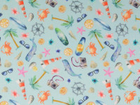 Baumwoll Digital Druck Maritim Meer Baumwoll Digital Druck Maritim Meer