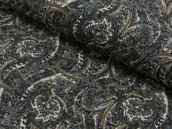 Viskose Stretch Druck Paisley