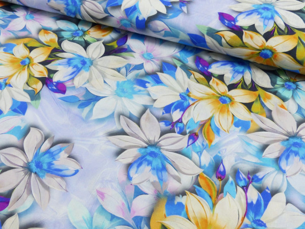 Viskose Druck Blüten